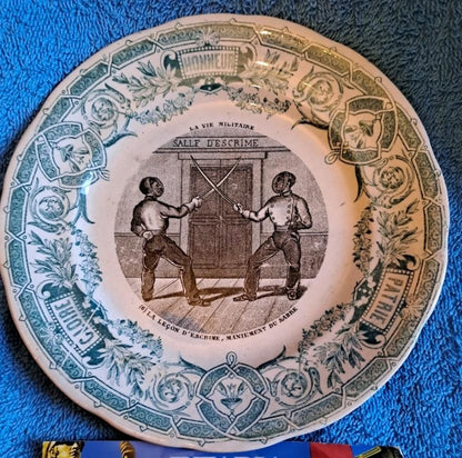 Fencing tableware plate