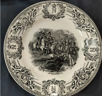 Napoleonic decorative plate. Bataille somo-siero 1808