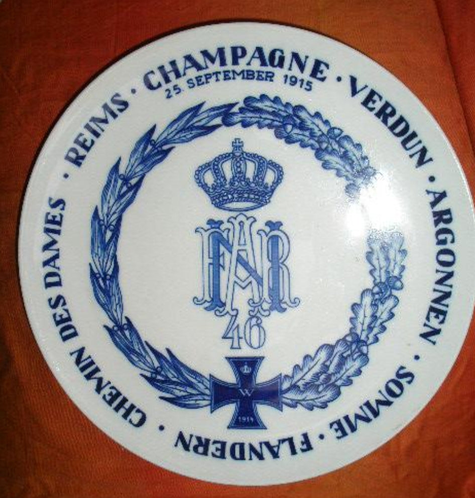 German Meissen porcelan plate commemorative of a WWI