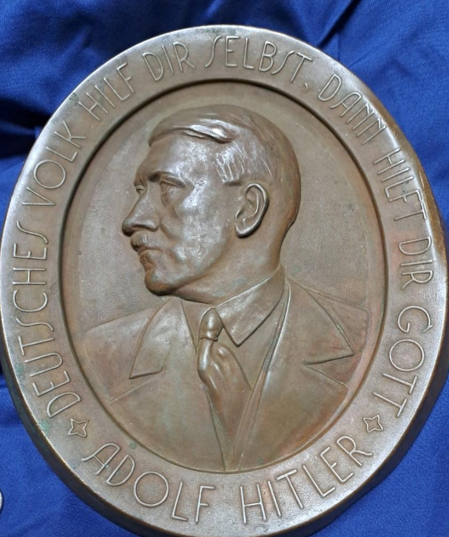 German Hitler propaganda plaque