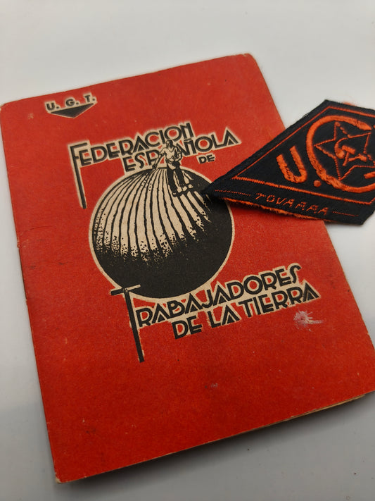 Lote carnet parche UGT. II República española.