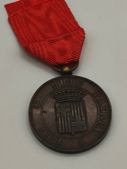 Medalla batalla de Berga Carlista . Carlos VII