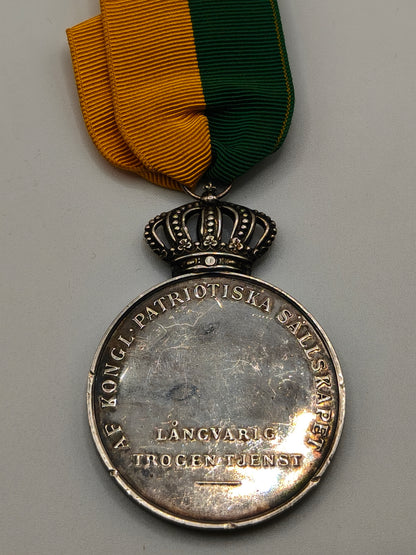 Sweden Patriotic Medal, Steeling Silver.