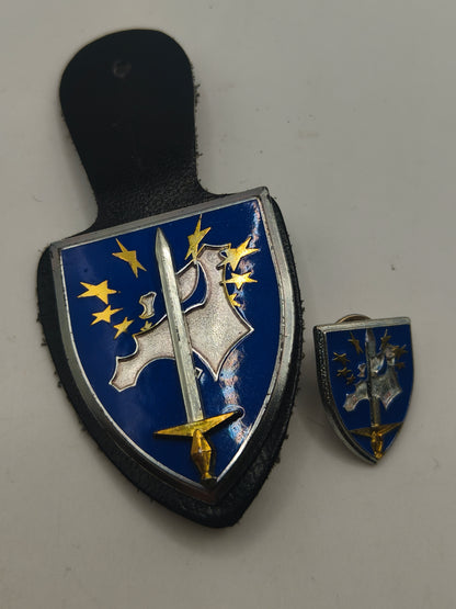 ONU Corps European badge. With miniature.