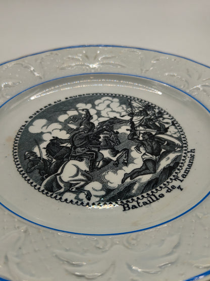 La Guerre au Soudan - Bataille de Tamanich, Conmemorative plate. France