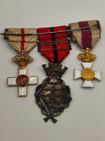 Pasador Medallas Guerra de Cuba I República. Mérito militar en oro