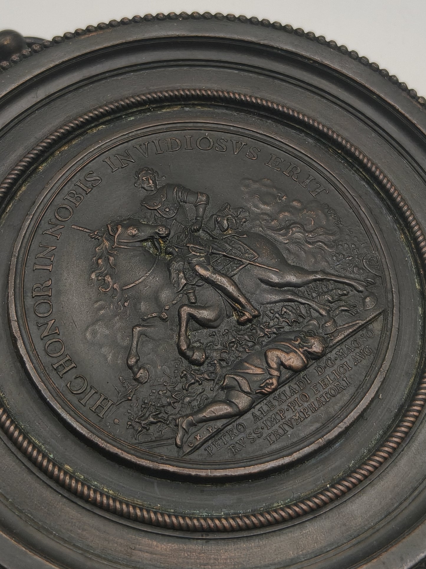 Medallón zarista Rey Pedro. Rusia Imperial.