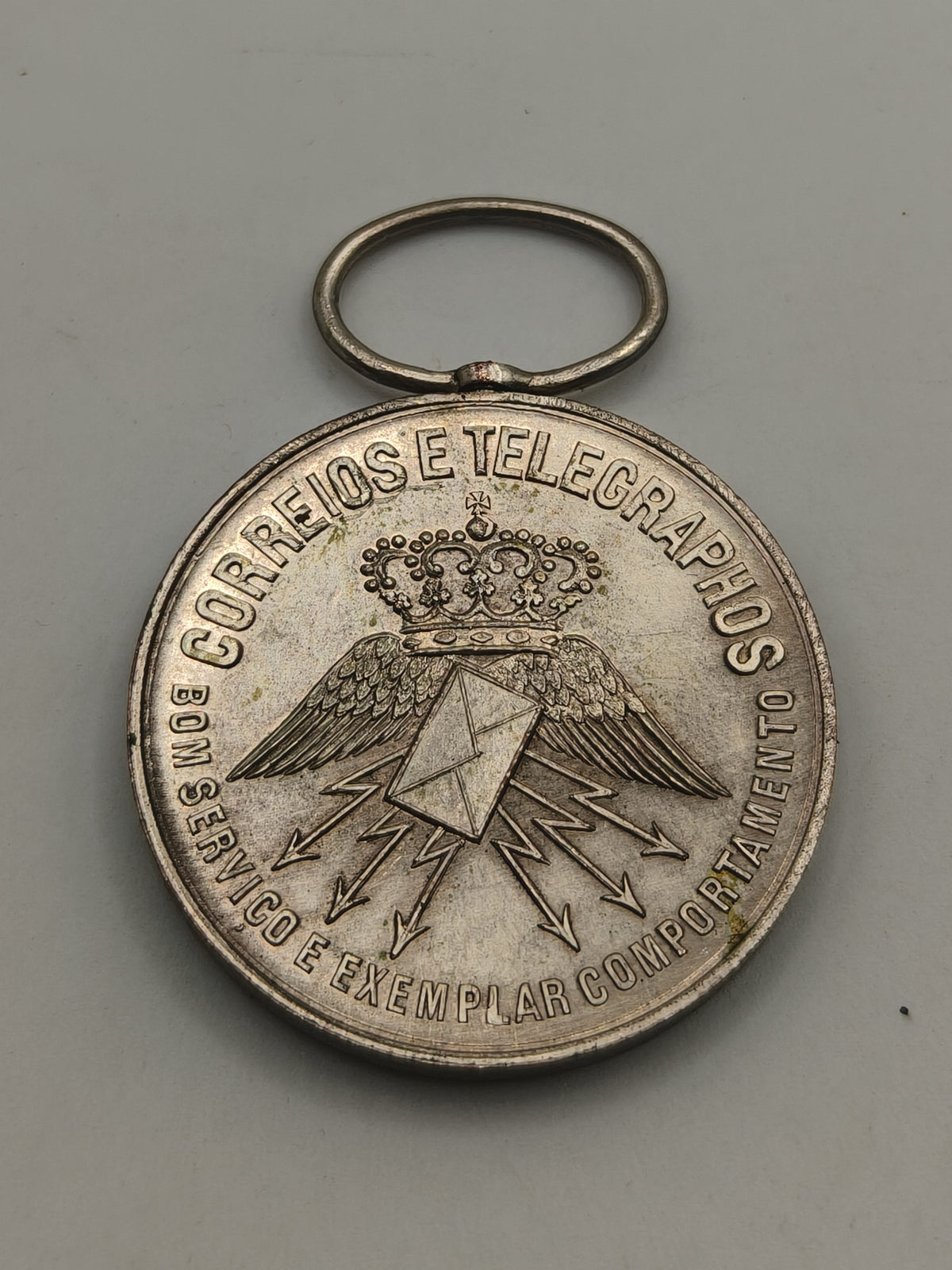 Rare Postal Service "CORREIOS E TELEGRAPHOS" Merit Medal. Portugal Monarchy.