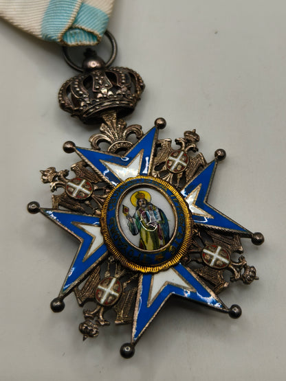 Medalla Orden San Saba. Serbia