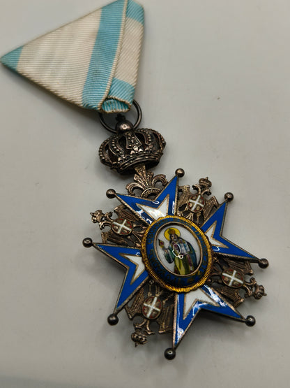 Medalla Orden San Saba. Serbia
