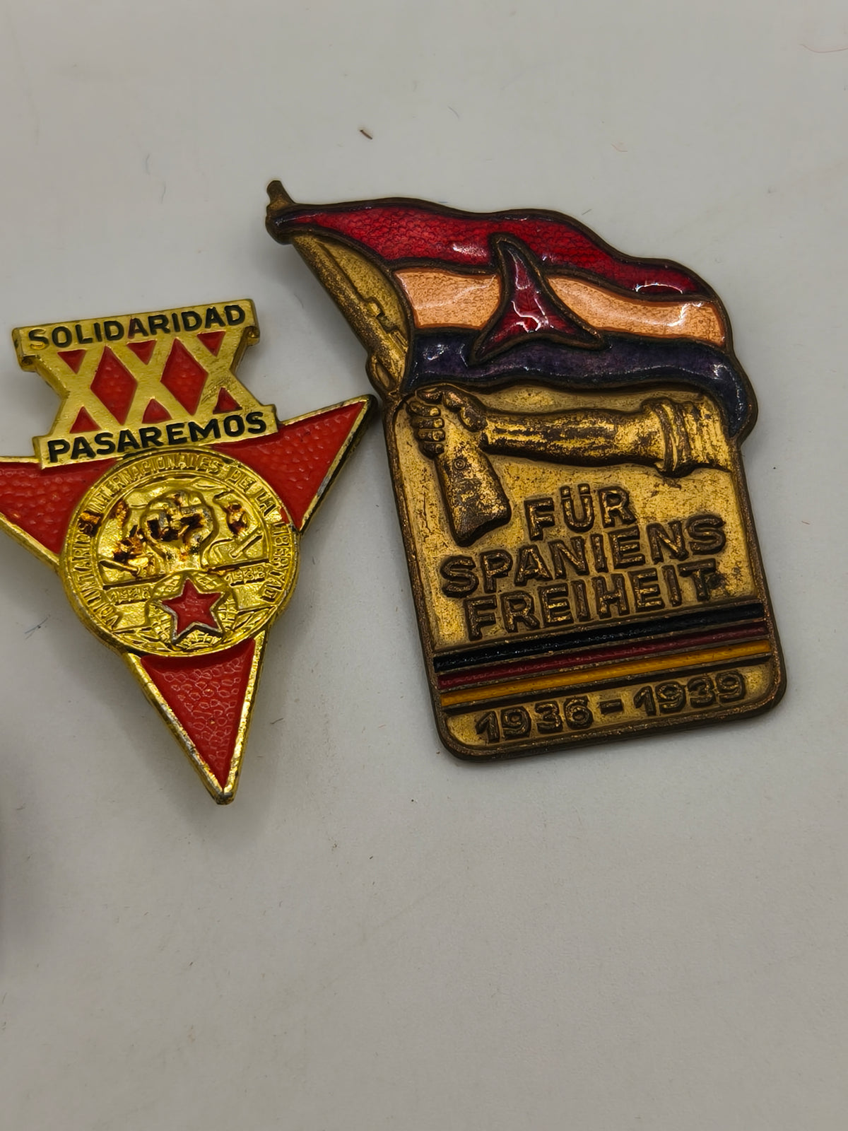 II Republic Badges International Brigades. Spanish Civil War.