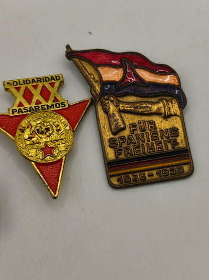 II Republic Badges International Brigades. Spanish Civil War.