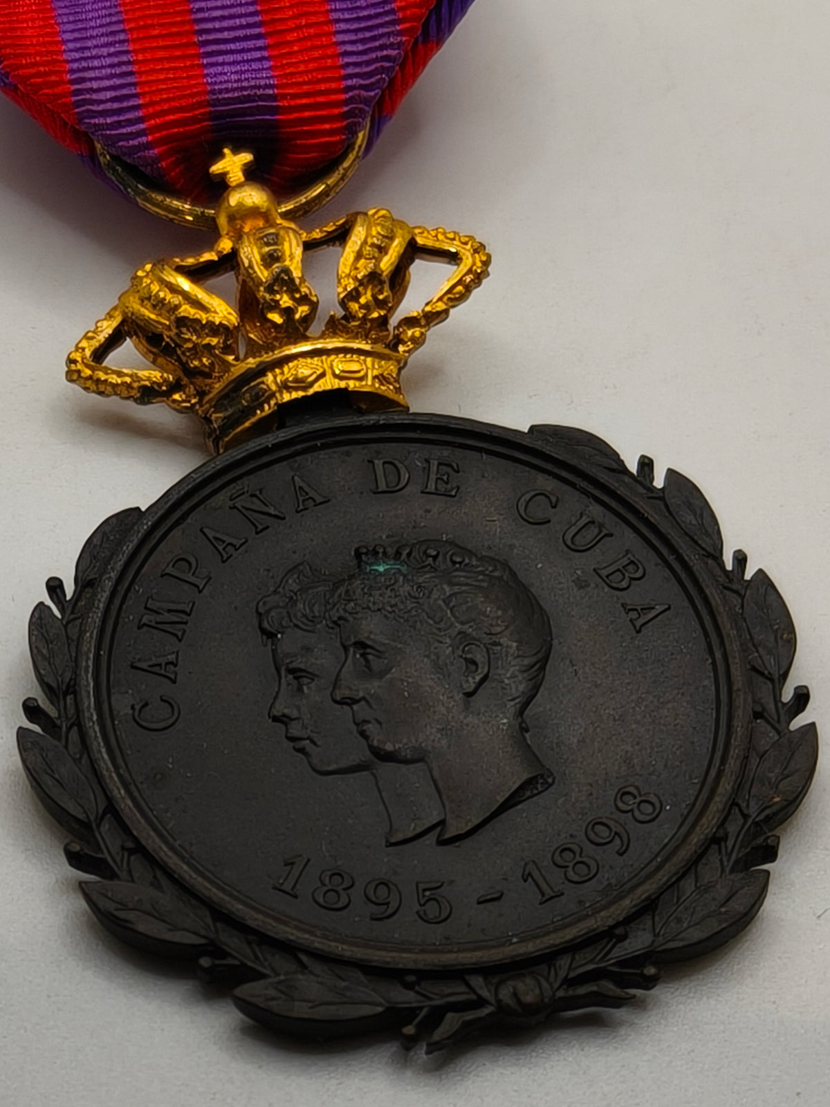 Cuban Campaign Medal, 1895-1898. Spanish Cuba. Alphonso XII.
