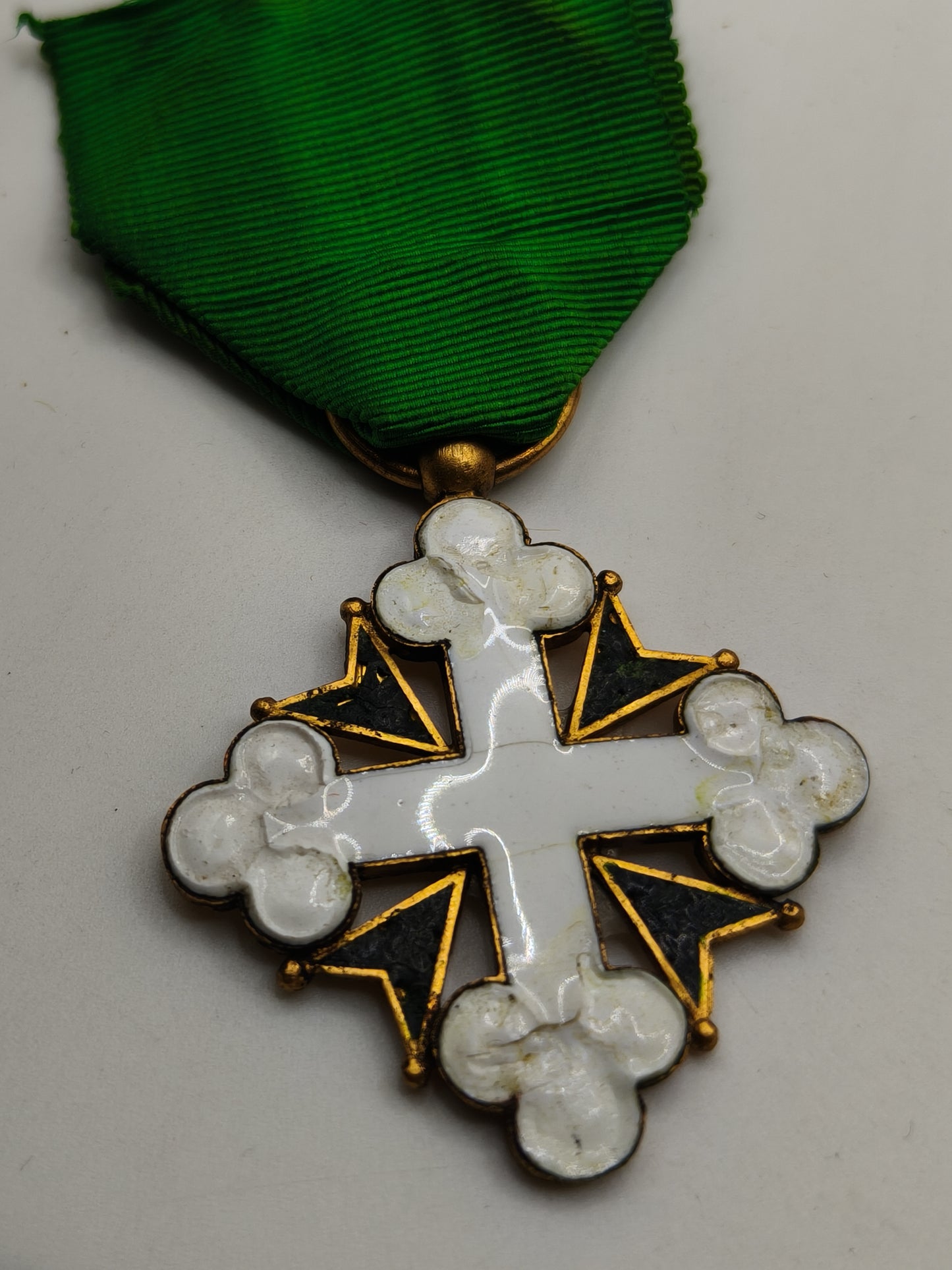 Medalla orden san Mauricio. Modelo unifacial. Italia