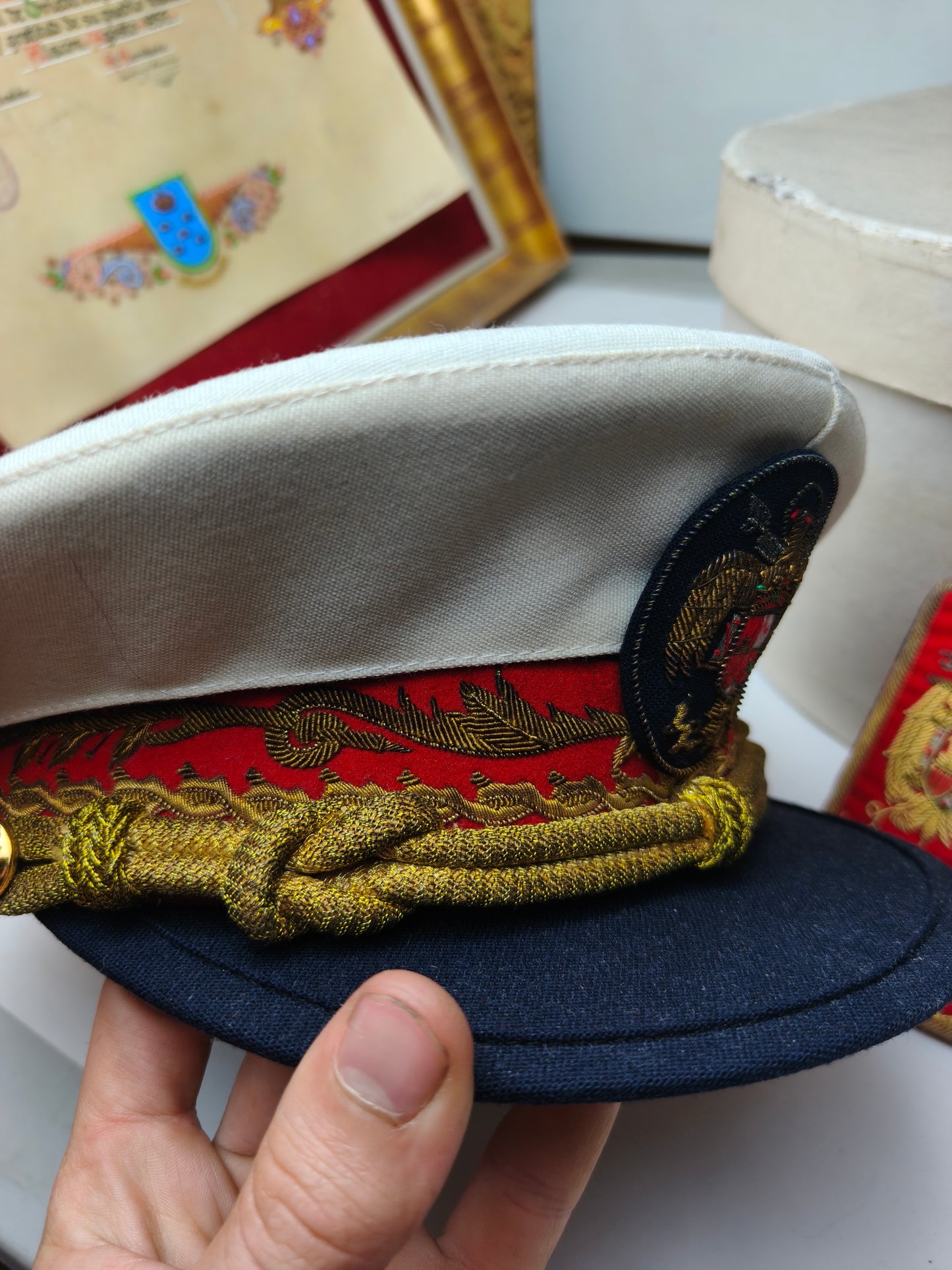 Spanish Diplomatic Paulettes and Cap. Franco's Period.