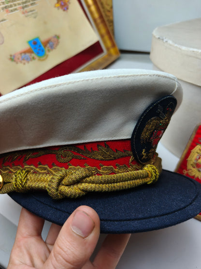 Spanish Diplomatic Paulettes and Cap. Franco's Period.