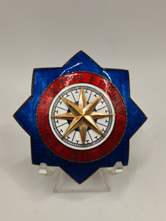 Order of Geographical Merit Service, Breast Star. Franco's Period, Spain.