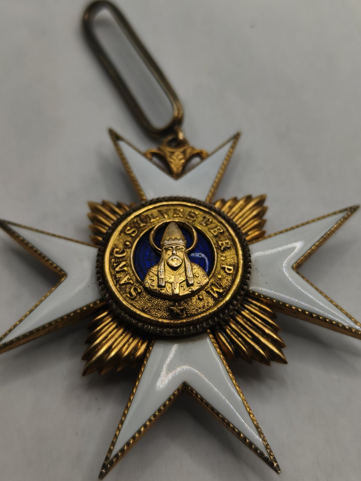 Medalla encomendador Orden San Silvestre. Italia.