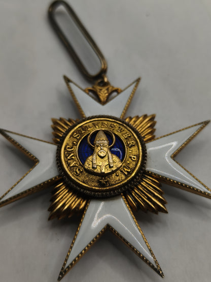 Medalla encomendador Orden San Silvestre. Italia.