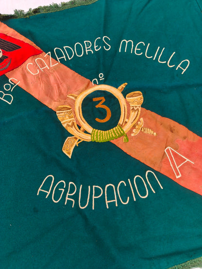 Bandera Cazadores Melilla Agrupación A de Infanterías. Época Guerra Civil Española