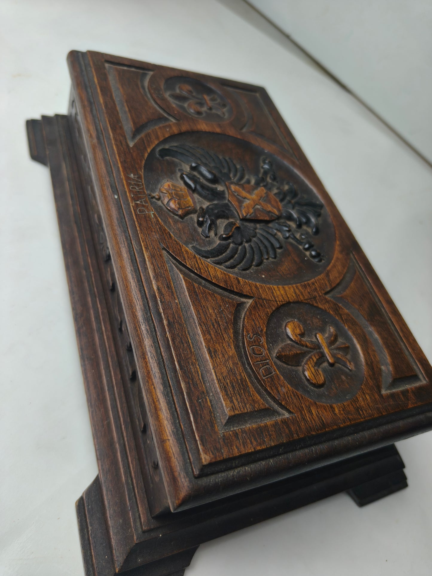 Carlist Wooden Case , pre Spanish Civil War.