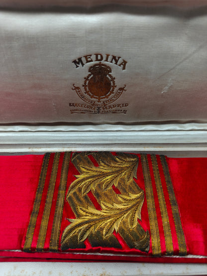 Fajín de General gala época monarquía española. Con caja