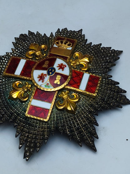 Cruz Placa Orden Mérito Militar Roja Pensionada