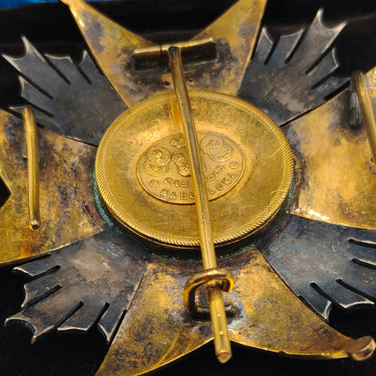 San Hermenegildo Order , Breast Star. Monarchy Period. Made by Castells.