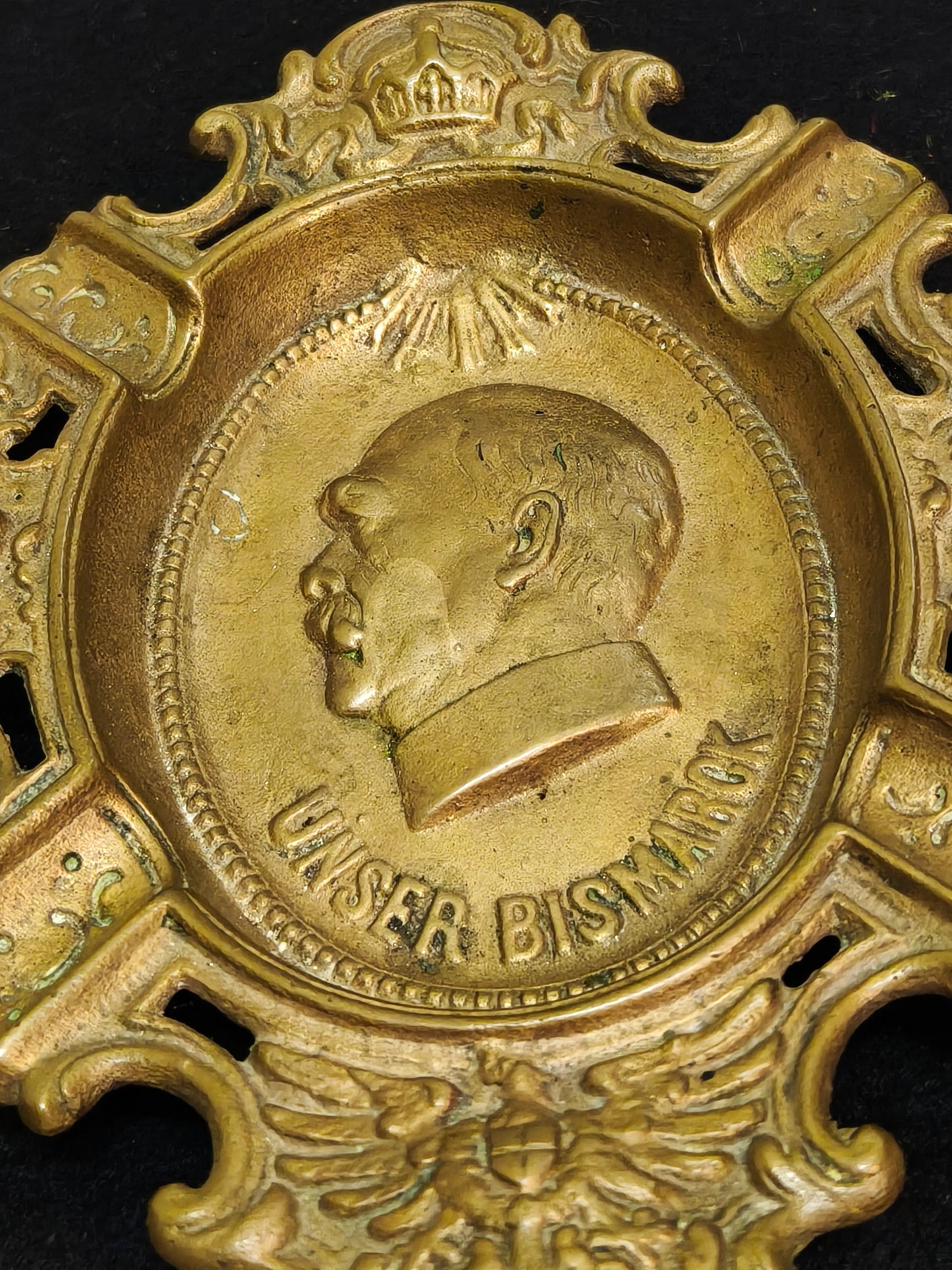 Placa de bronce Bismark. Alemania imperial