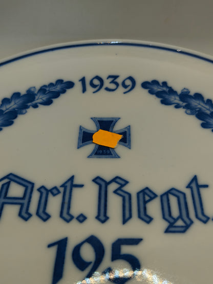 Plato Artillería Regimiento 195 Wehrmacht 1939. Meissen (IIWW)