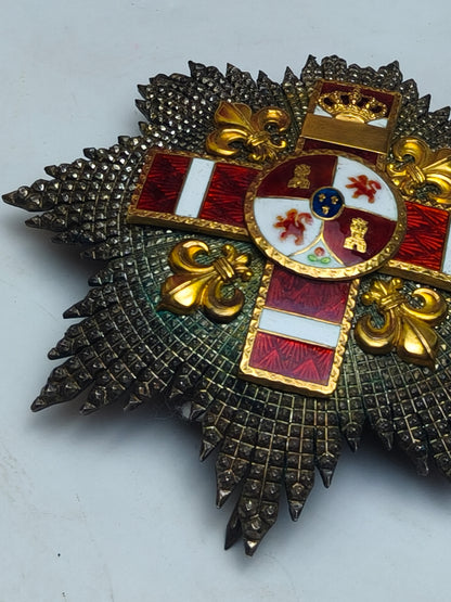 Cruz Placa Orden Mérito Militar Roja Pensionada