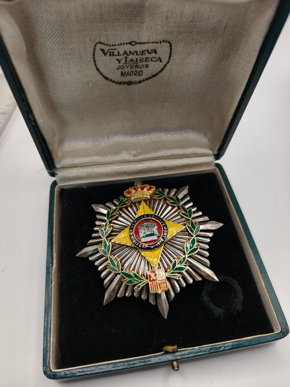 Order of Nobility, breast star. Monarchy Period Spain. 34 Numbered.