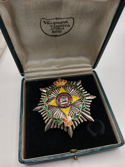 Order of Nobility, breast star. Monarchy Period Spain. 34 Numbered.
