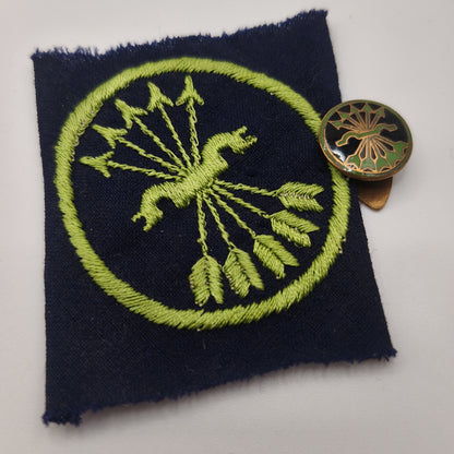 Green Arrows Division Badge and Pacht. Spanish Civil War