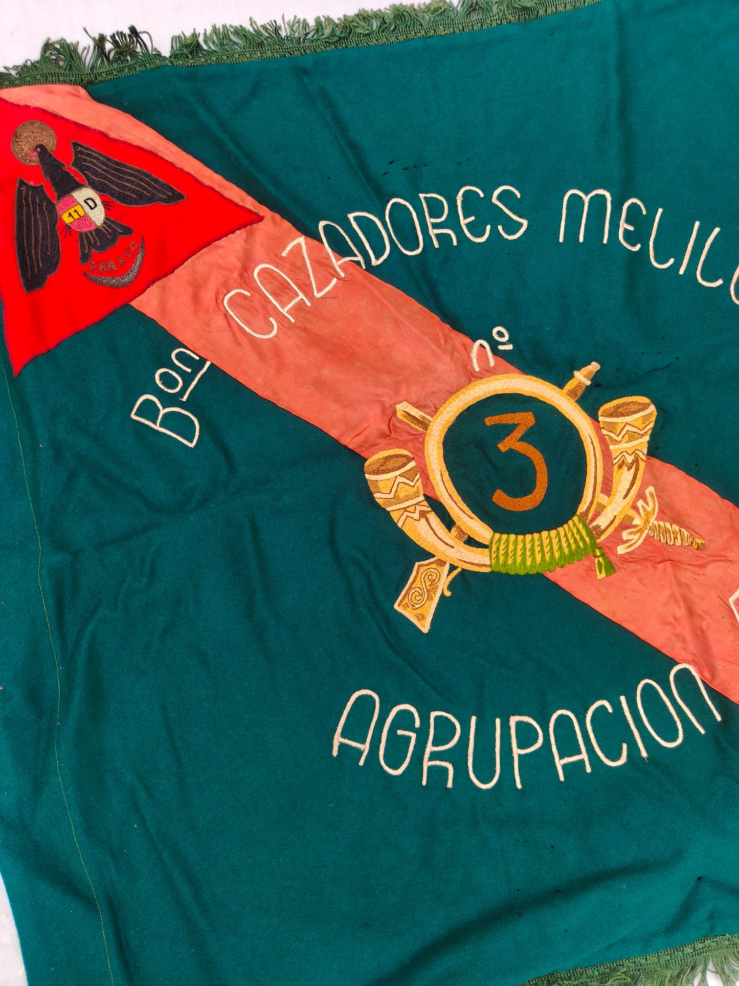 Bandera Cazadores Melilla Agrupación A de Infanterías. Época Guerra Civil Española