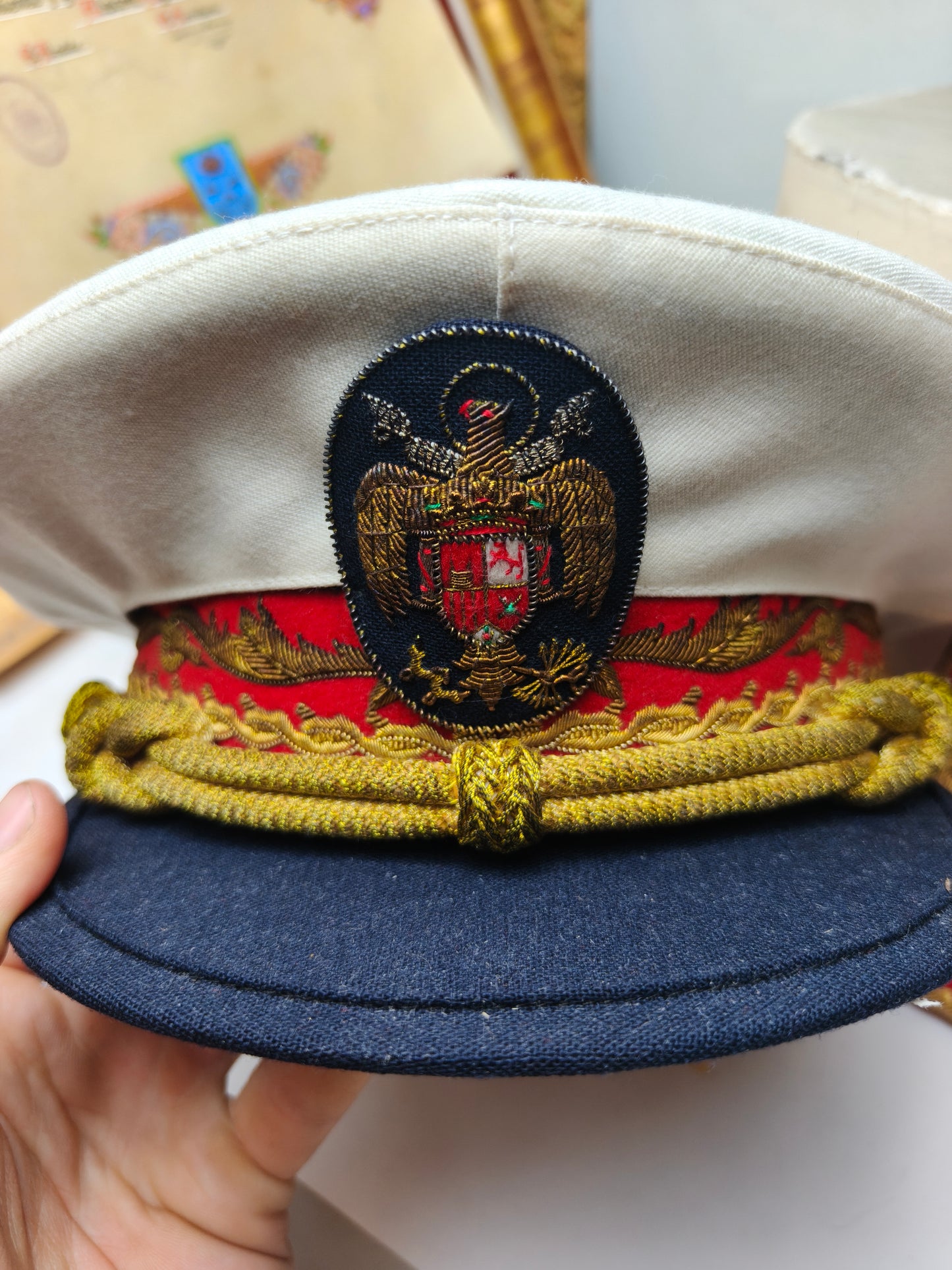 Spanish Diplomatic Paulettes and Cap. Franco's Period.