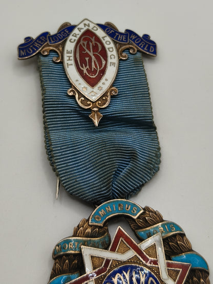 Masonic British medal. Sterling silver.