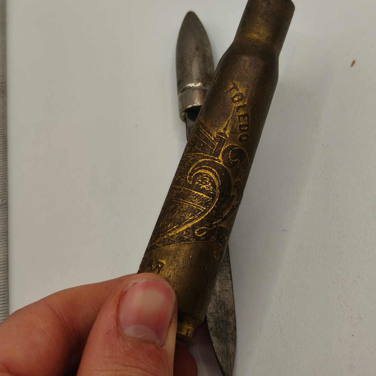 Letter Opener, Spanish Civil War Souvenir, "Alcazar de Toledo".