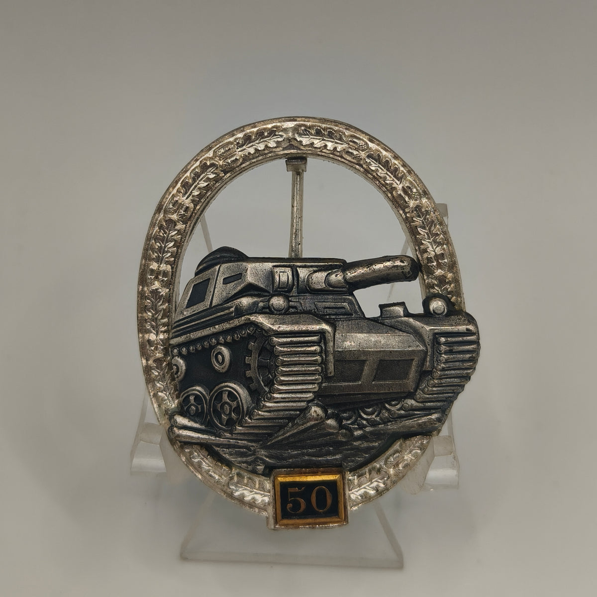 50 Tank's Assault Badge, 1957 Model. Germany.
