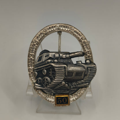 50 Tank's Assault Badge, 1957 Model. Germany.