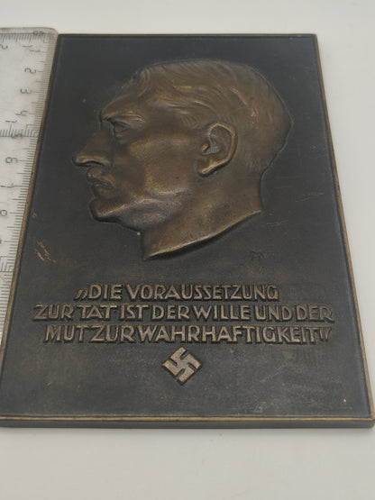 AH plaque III reich original. WWII period.
