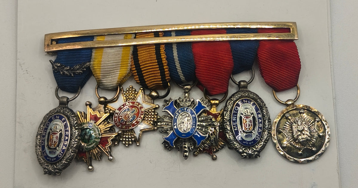 Medal Bar of Spanish Civil Orders, Minis.  Franco's Period.