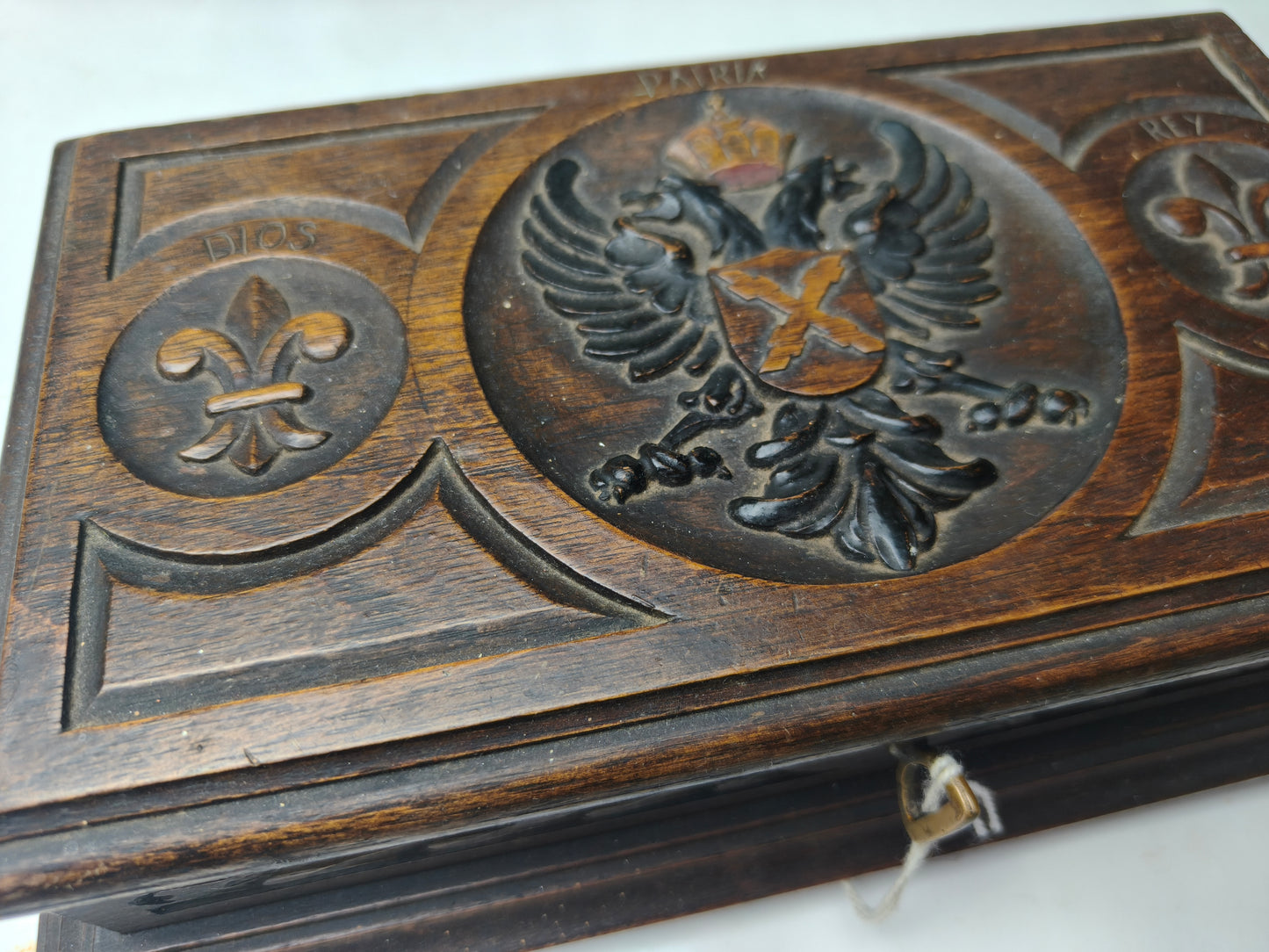 Carlist Wooden Case , pre Spanish Civil War.