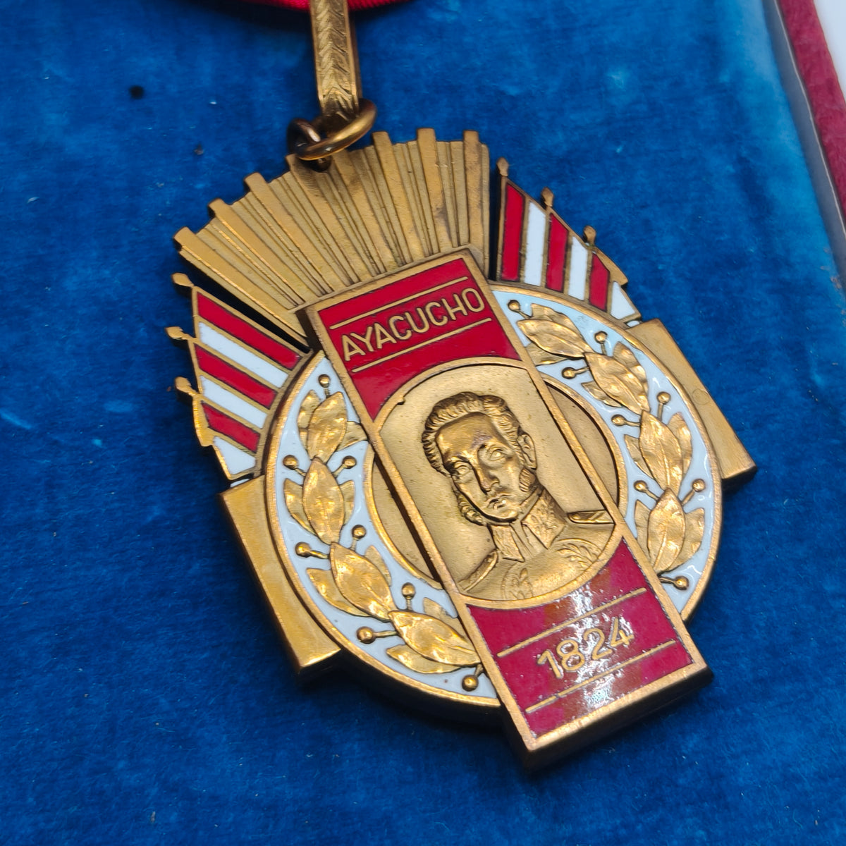 Order of Ayacucho, Commander Medal Class. Republic of Peru.