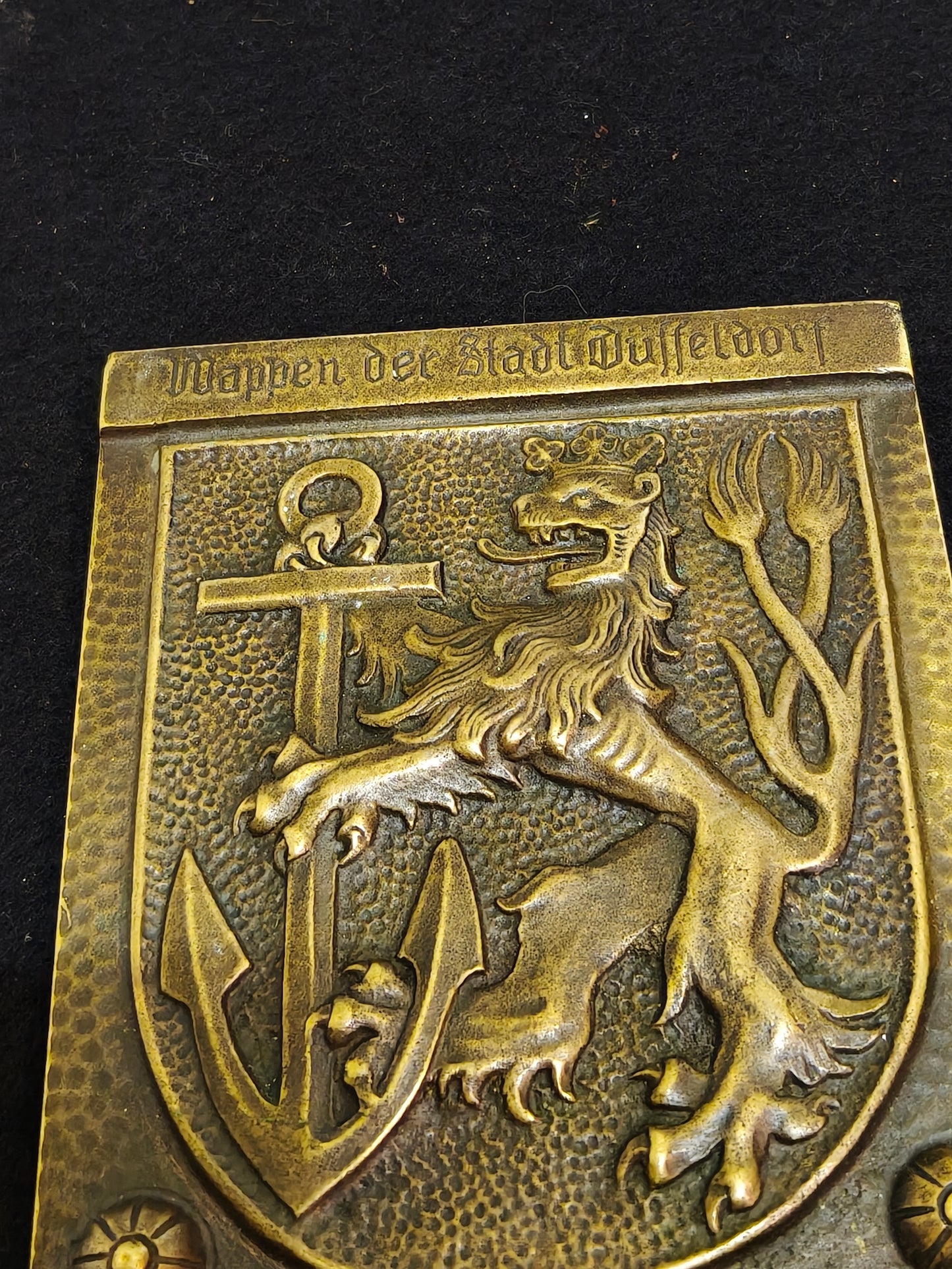 Placa Bronce Naval Dusseldorf. Alemania