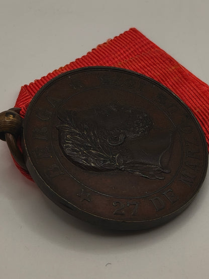 Medalla batalla de Berga Carlista . Carlos VII