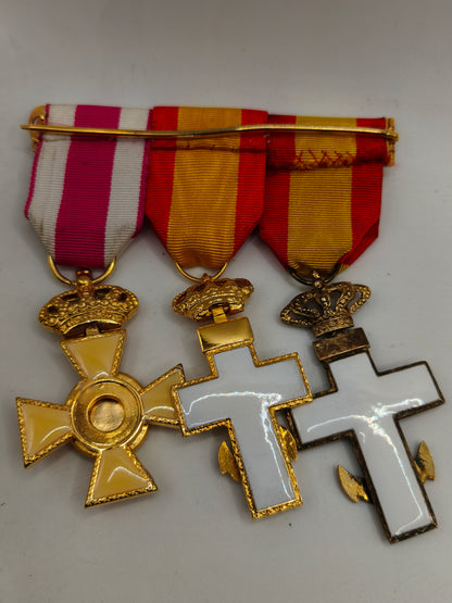 Pasador medallas orden mérito naval blanco Marina