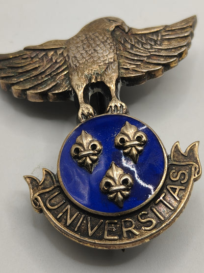 Spanish Officer Excombatients Badge. Silver and enamels.