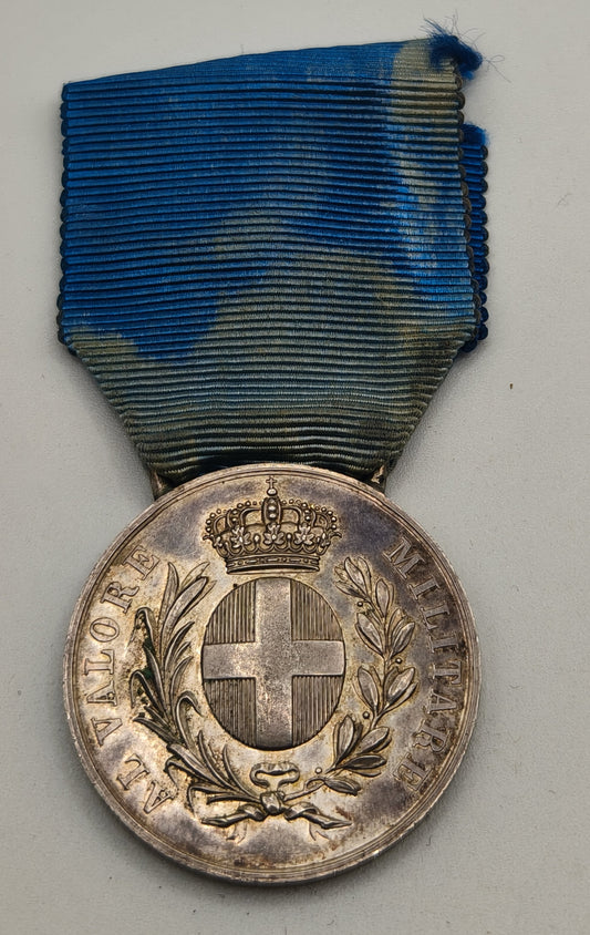 Italian Military Medal "Al Valore Militare". Silver Class. 1929.