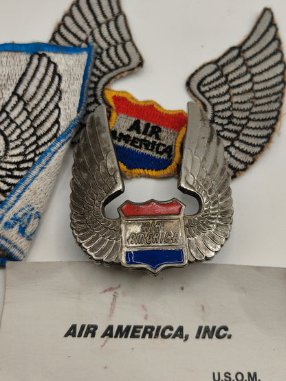 Air America Badges Lot. USA Airline.